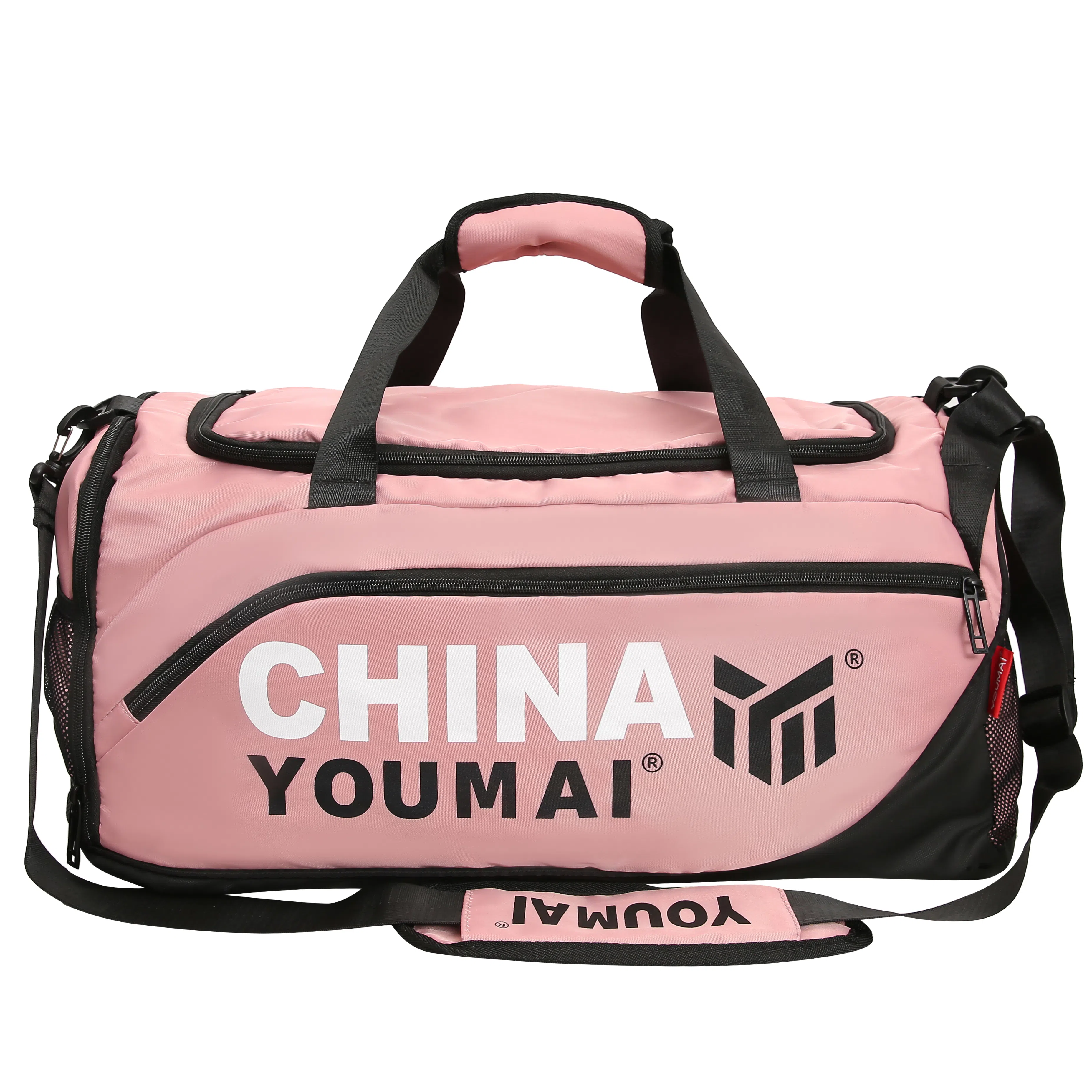 德力熊 多功能运动训练 尼龙 健身包 男女同款情侣款 黑色粉色卡其色玫红色黄色军绿色