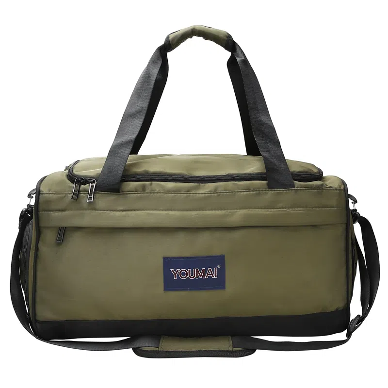 德力熊 出差便携 尼龙 健身包 男女同款情侣款 黑色粉色红色卡其色蓝色军绿色灰色