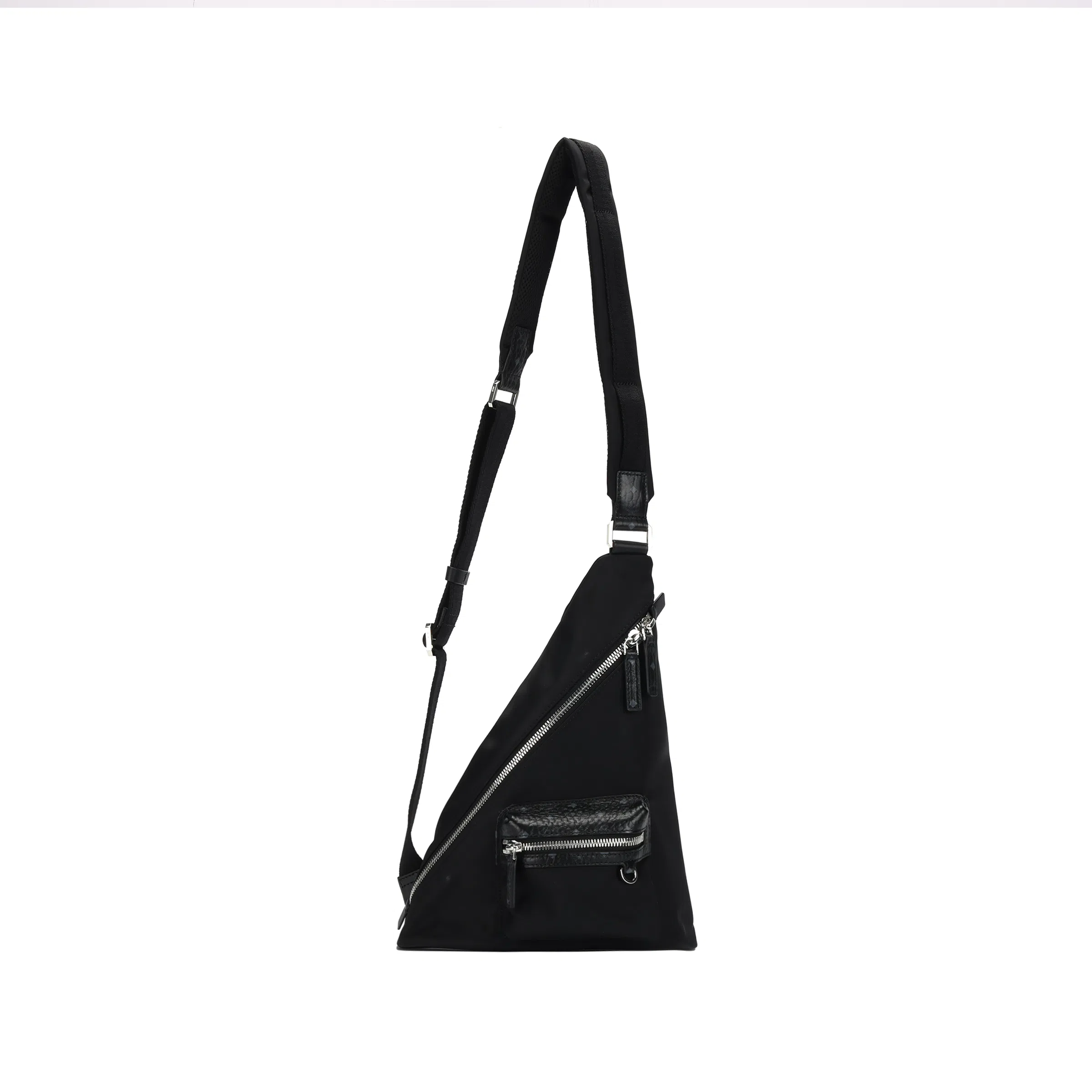 MCM Classic Recycled Nylon Chest Bag Black