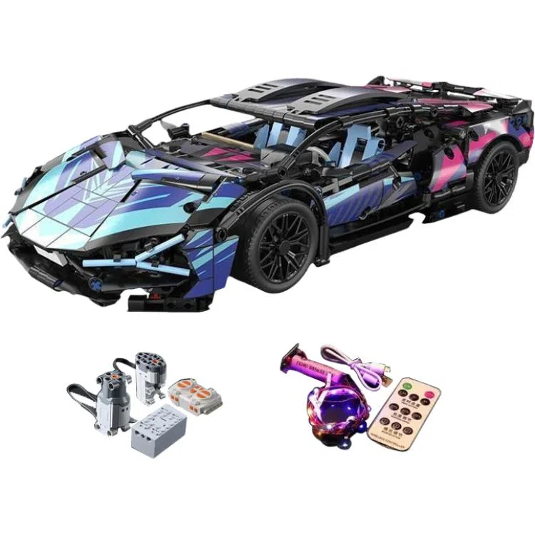 巴巴泥 兰博保时捷布加迪遥控赛车 拼装模型