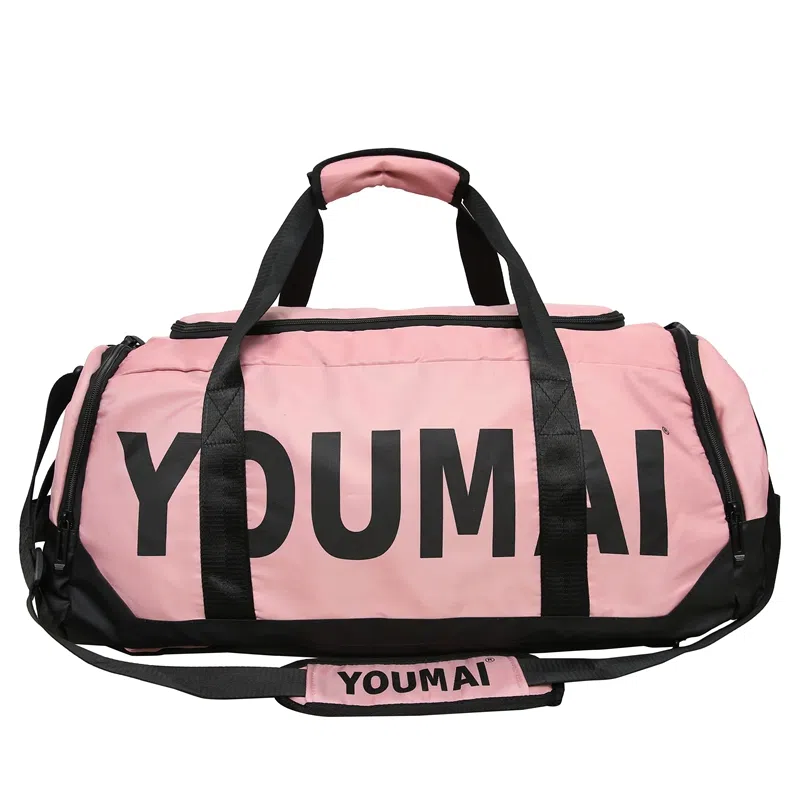 德力熊 干湿分离运动 尼龙 健身包 男女同款情侣款 黑色粉色卡其色红色黄色