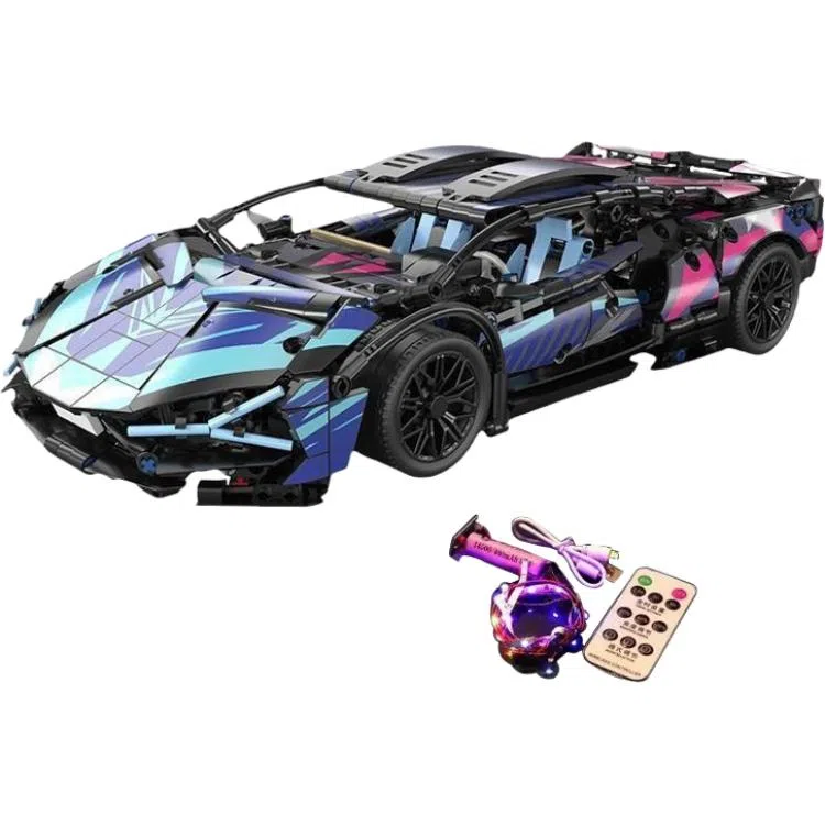 巴巴泥 兰博保时捷布加迪遥控赛车 拼装模型