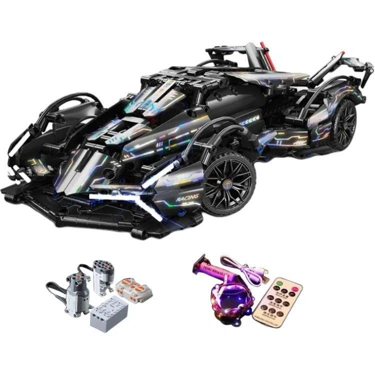 巴巴泥 兰博保时捷布加迪遥控赛车 拼装模型