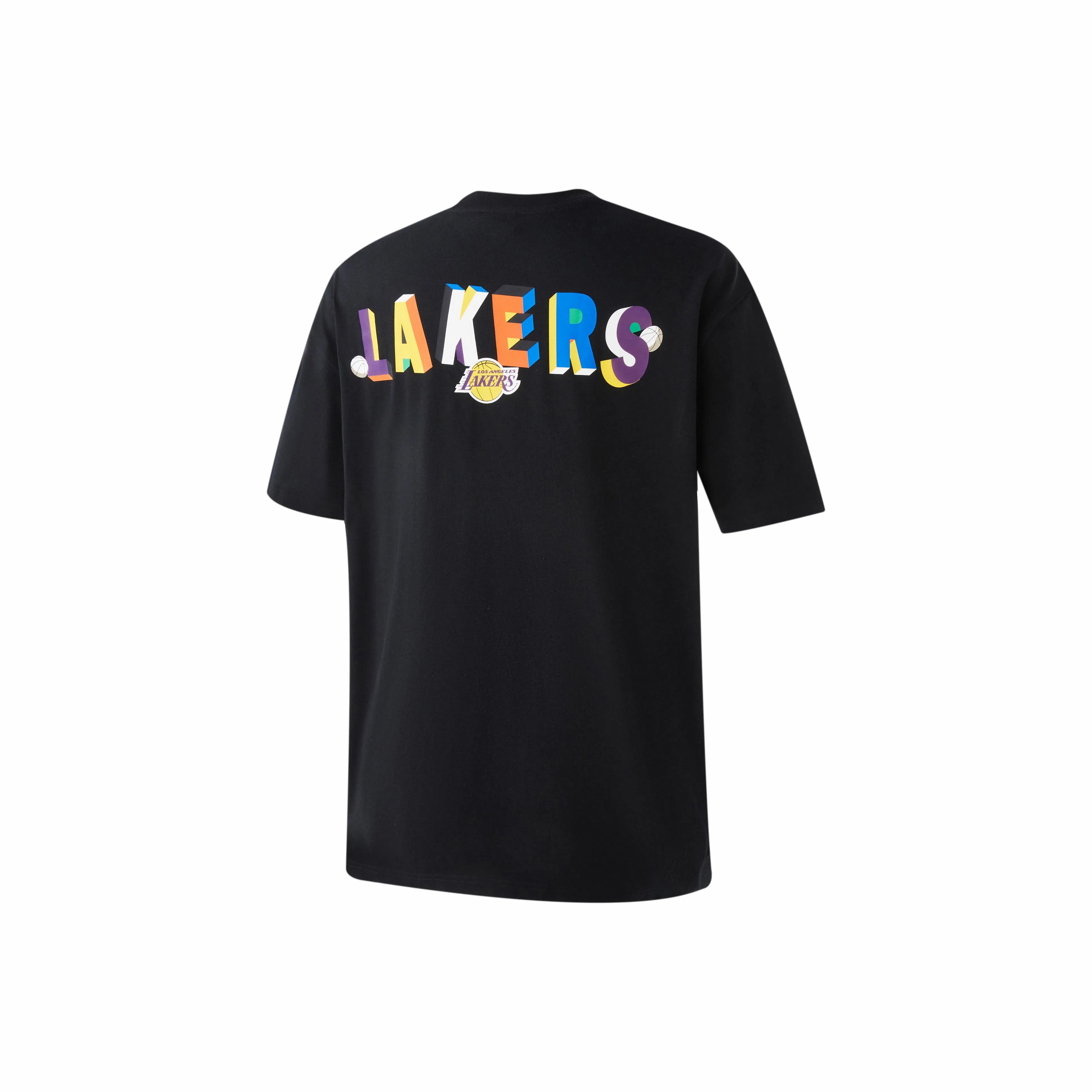 NBA Los Angeles Lakers Colorblock Letter Tee Black
