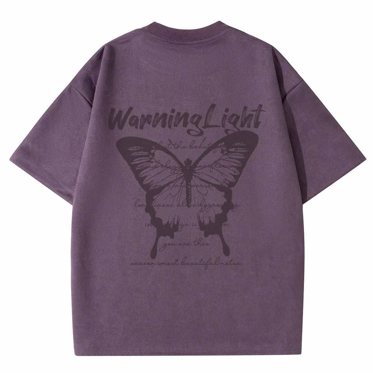 WARNING LIGHT Burnout Suede T-Shirt