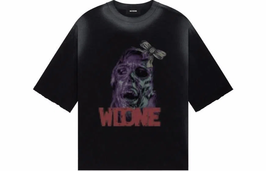 WE11DONE Pixel Skull T-Shirt Black