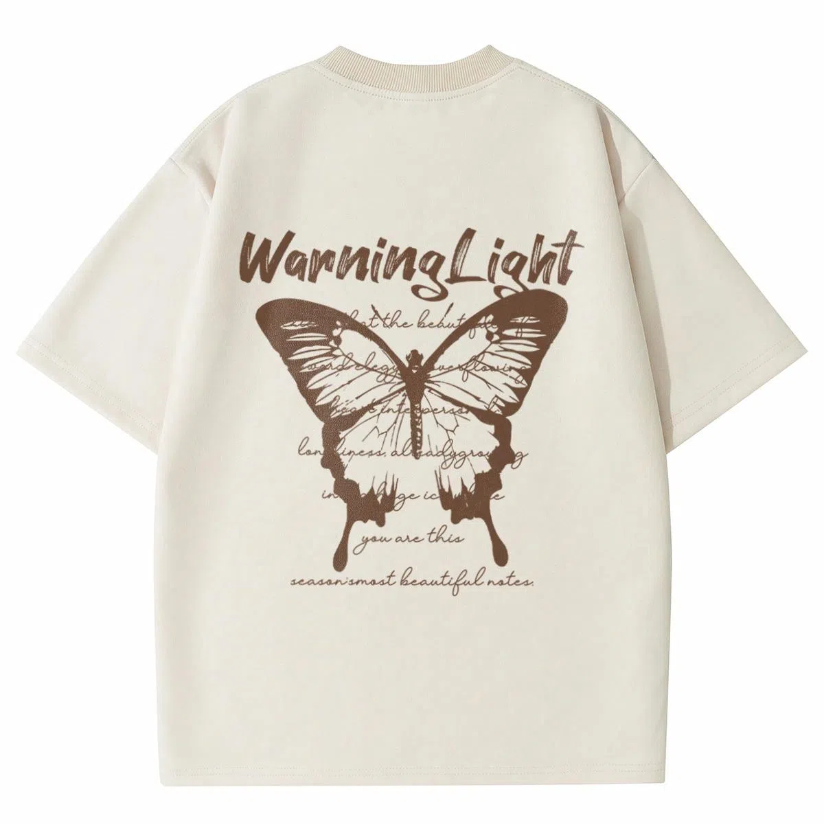 WARNING LIGHT Burnout Suede T-Shirt