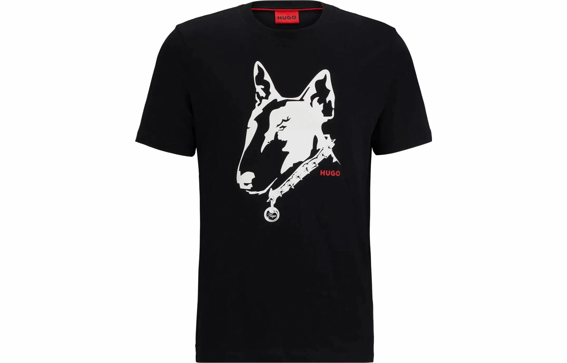 HUGO BOSS Cotton-Jersey T-Shirt With Dog Artwork T