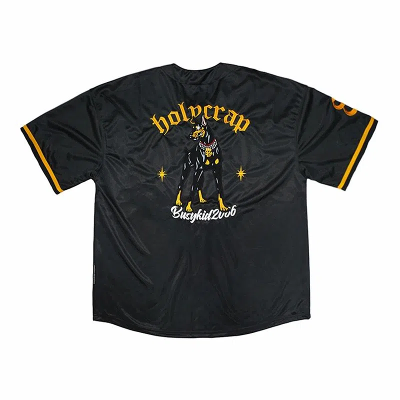 Holycrap Doberman Embroidered Cardigan Tee