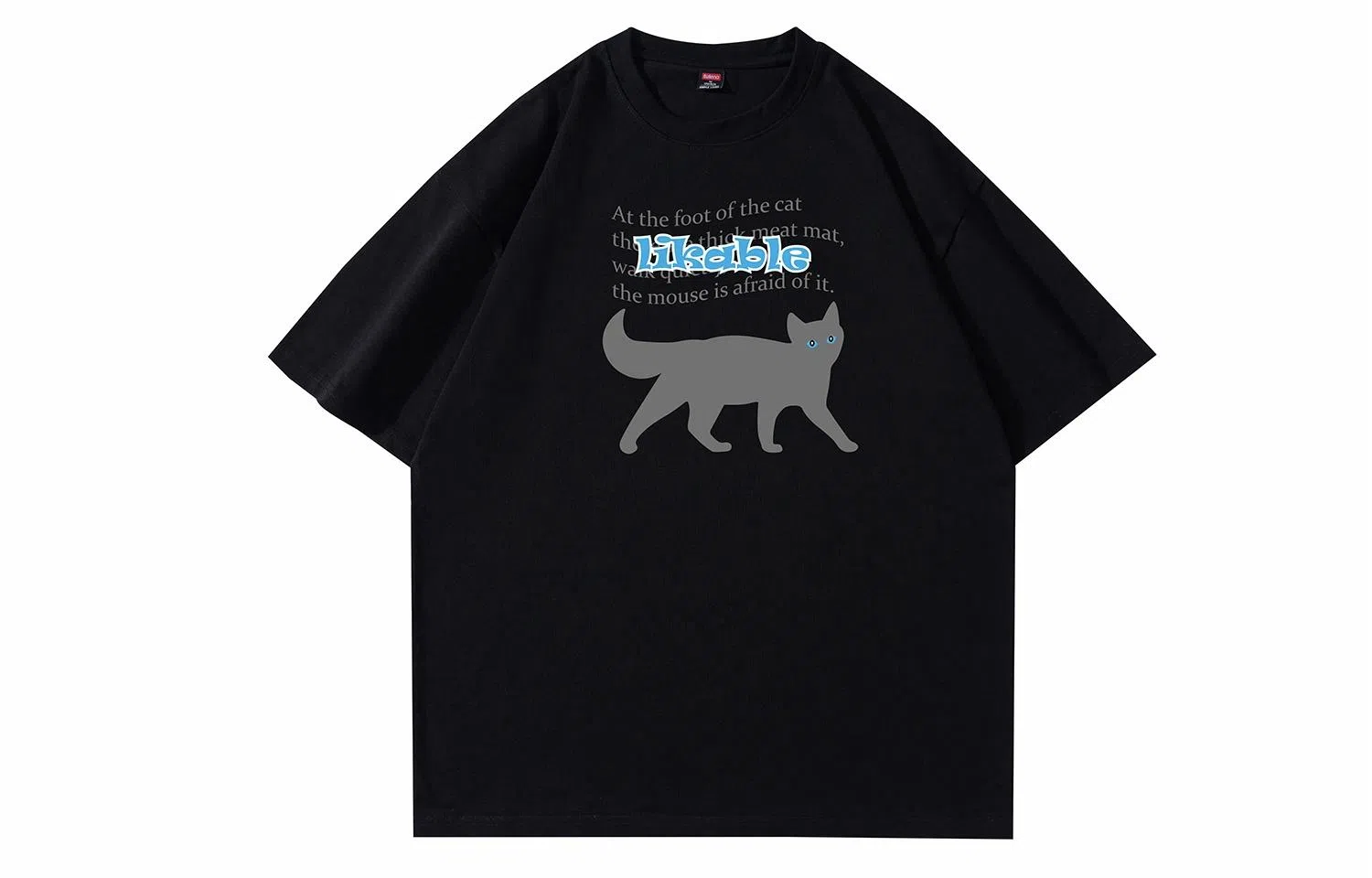 Baleno Black Cat Print Tee