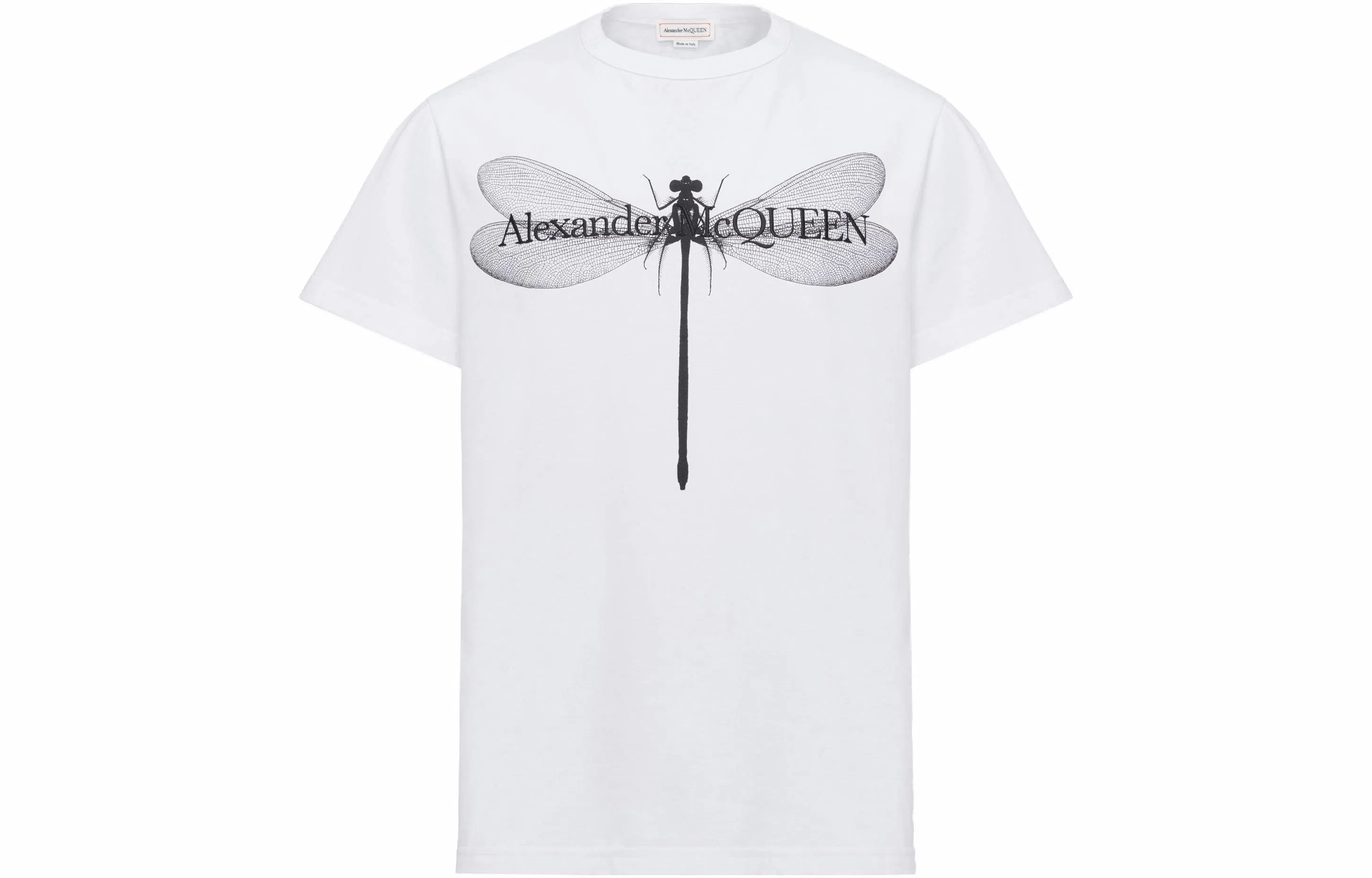 Alexander McQueen Dragonfly T-Shirt In WhiteBlack T