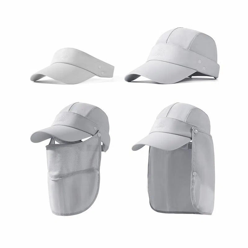 【一件顶4件】 南极人 夏季防紫外线遮阳帽子速干透气钓鱼帽空顶遮全脸面罩护颈太阳帽户外徒步登山防泼水 轻便 防晒帽 男女同款情侣款