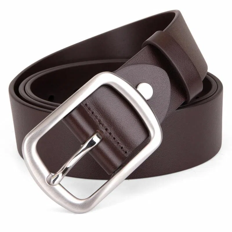 牛当家 商务 不锈钢日字针扣真皮 皮带 男款
