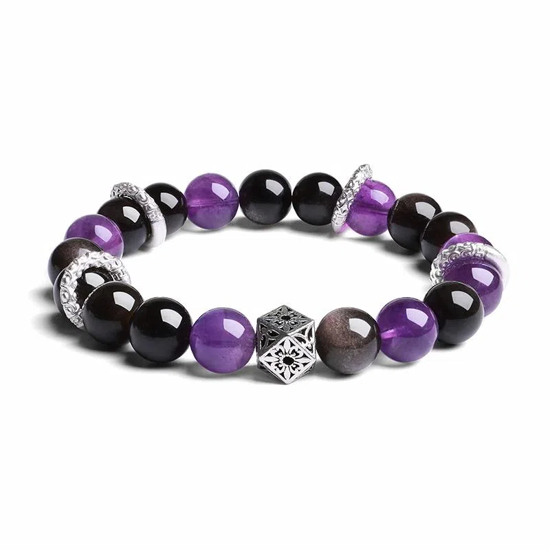 印象眸 【前途似锦 学业上岸】 新中式九紫离火紫气东来气质高级感本命年转运接好运 礼盒包装#好运 水晶 手串 女款