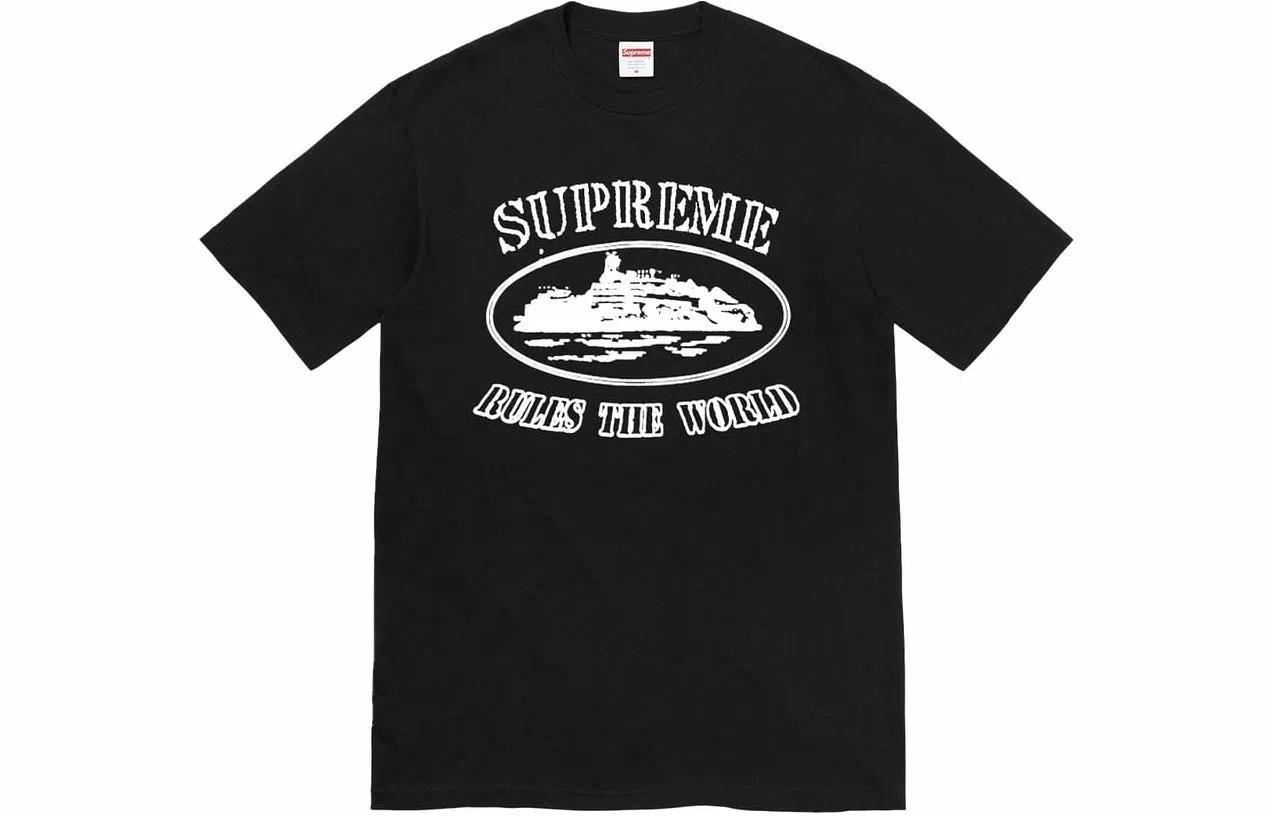 Supreme x Corteiz Rule The World Tee Black
