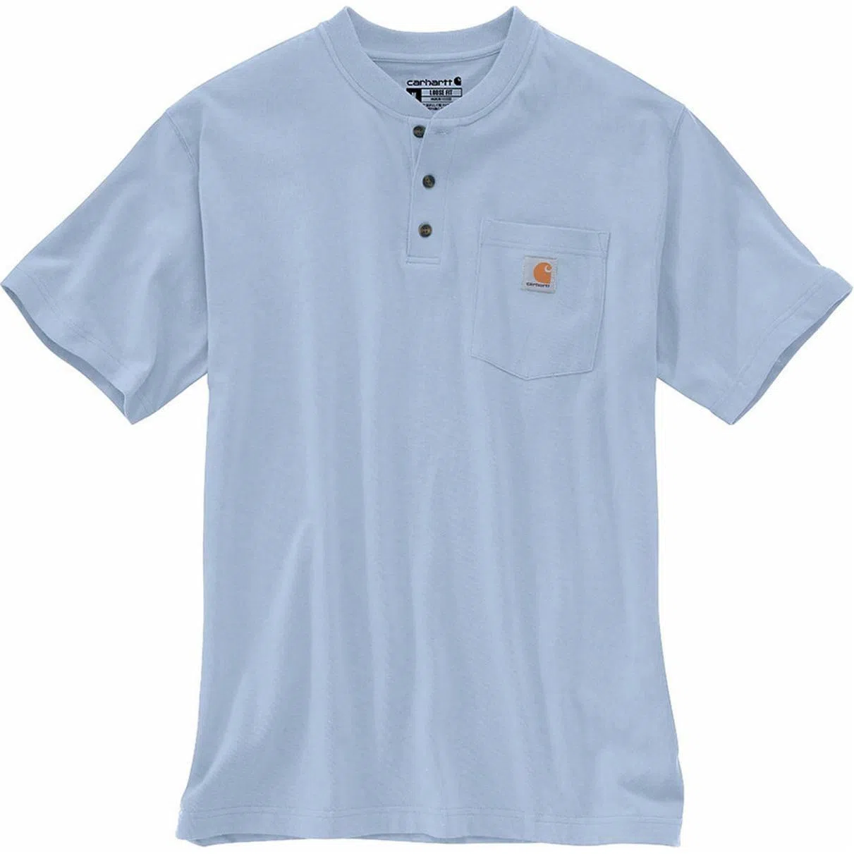 Carhartt K84 LOOSE FIT HEAVYWEIGHT SHORT-SLEEVE POCKET HENLEY T-SHIRT LogoT