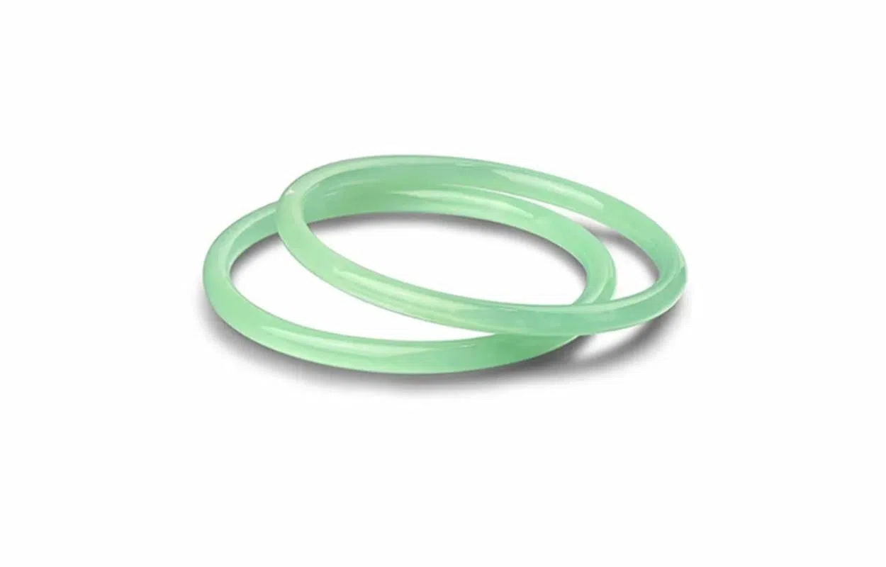 百利金 干枯玫瑰蝴蝶 优雅气质莹润温婉国潮新中式转运珠创意设计一步一响双圈叮当镯 琉璃 玉石手镯 男女同款情侣款