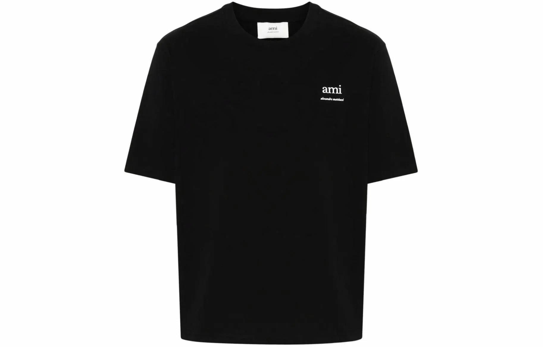 AMIPARIS Logo Crewneck T-Shirt Black