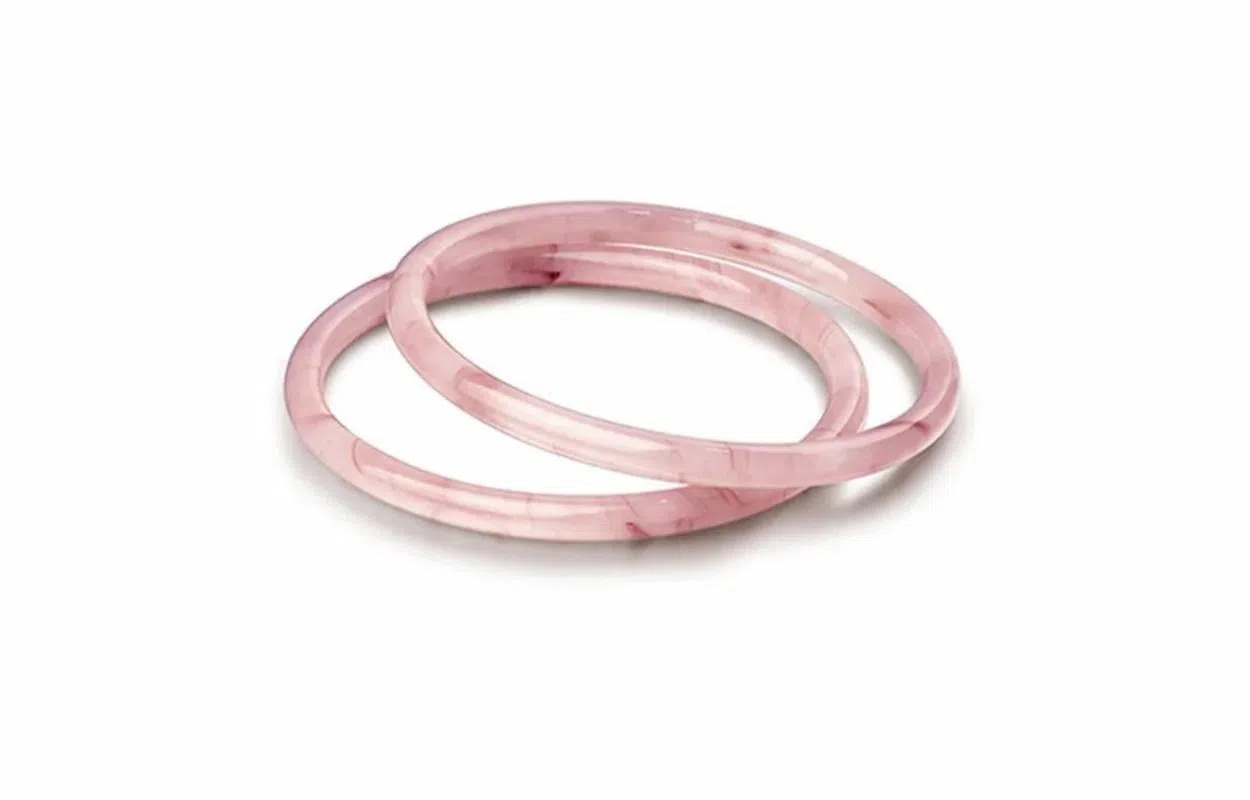 百利金 干枯玫瑰蝴蝶 优雅气质莹润温婉国潮新中式转运珠创意设计一步一响双圈叮当镯 琉璃 玉石手镯 男女同款情侣款