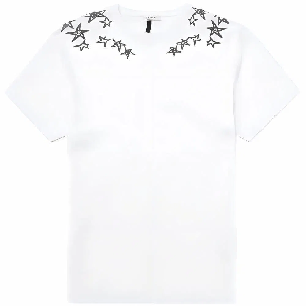 Valentino Star Graffiti T-Shirt White