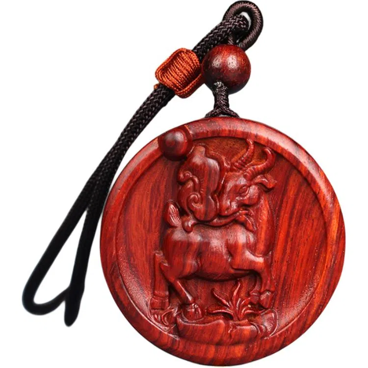 工匠一族 十二生肖牌木作挂件平安无事牌 紫檀属 吊坠 男女同款情侣款