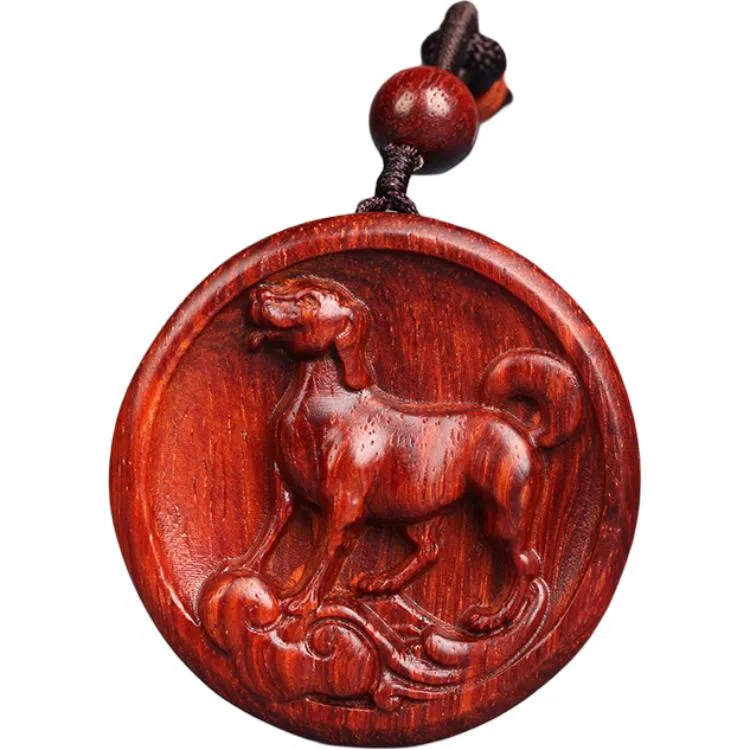 工匠一族 十二生肖牌木作挂件平安无事牌 紫檀属 吊坠 男女同款情侣款