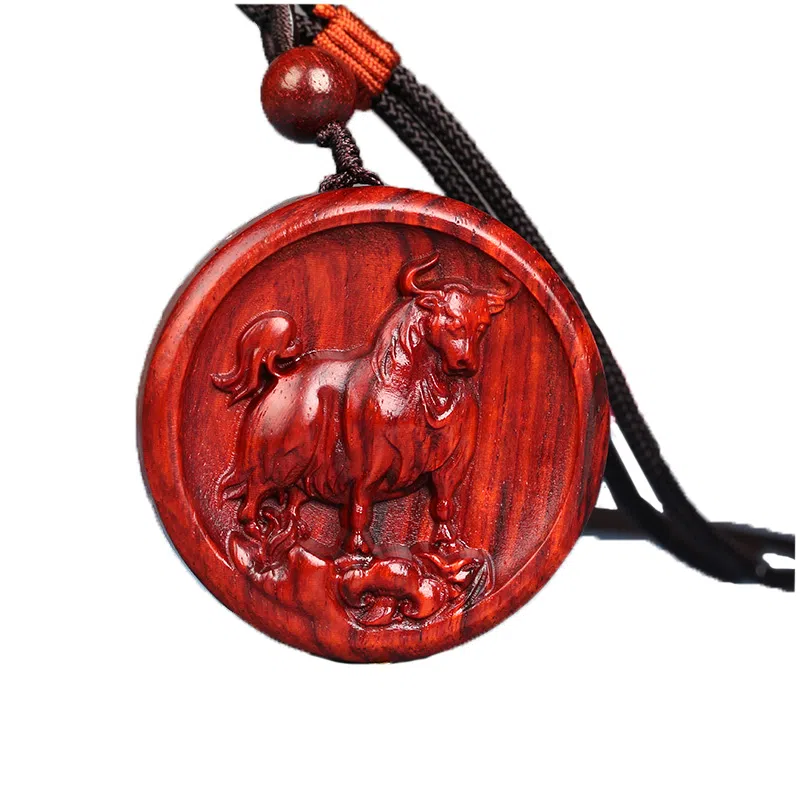 工匠一族 十二生肖牌木作挂件平安无事牌 紫檀属 吊坠 男女同款情侣款