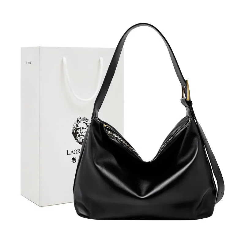 老人头 复古质感休闲简约日常 合成革 单肩包 大号 男女同款情侣款 多色