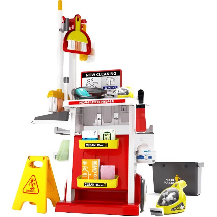 益米 扫地清洁小推车 过家家 打扫卫生工具套装 玩具