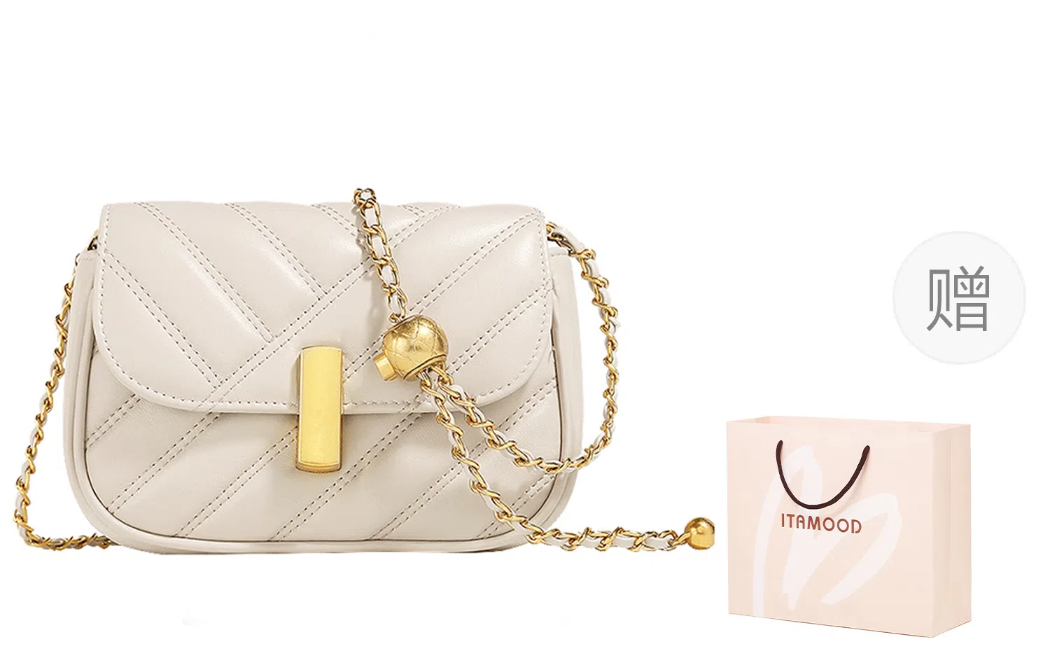 妙迪 经典菱格小众时尚 羊皮 链条包腋下包单肩斜挎包 女款 多色