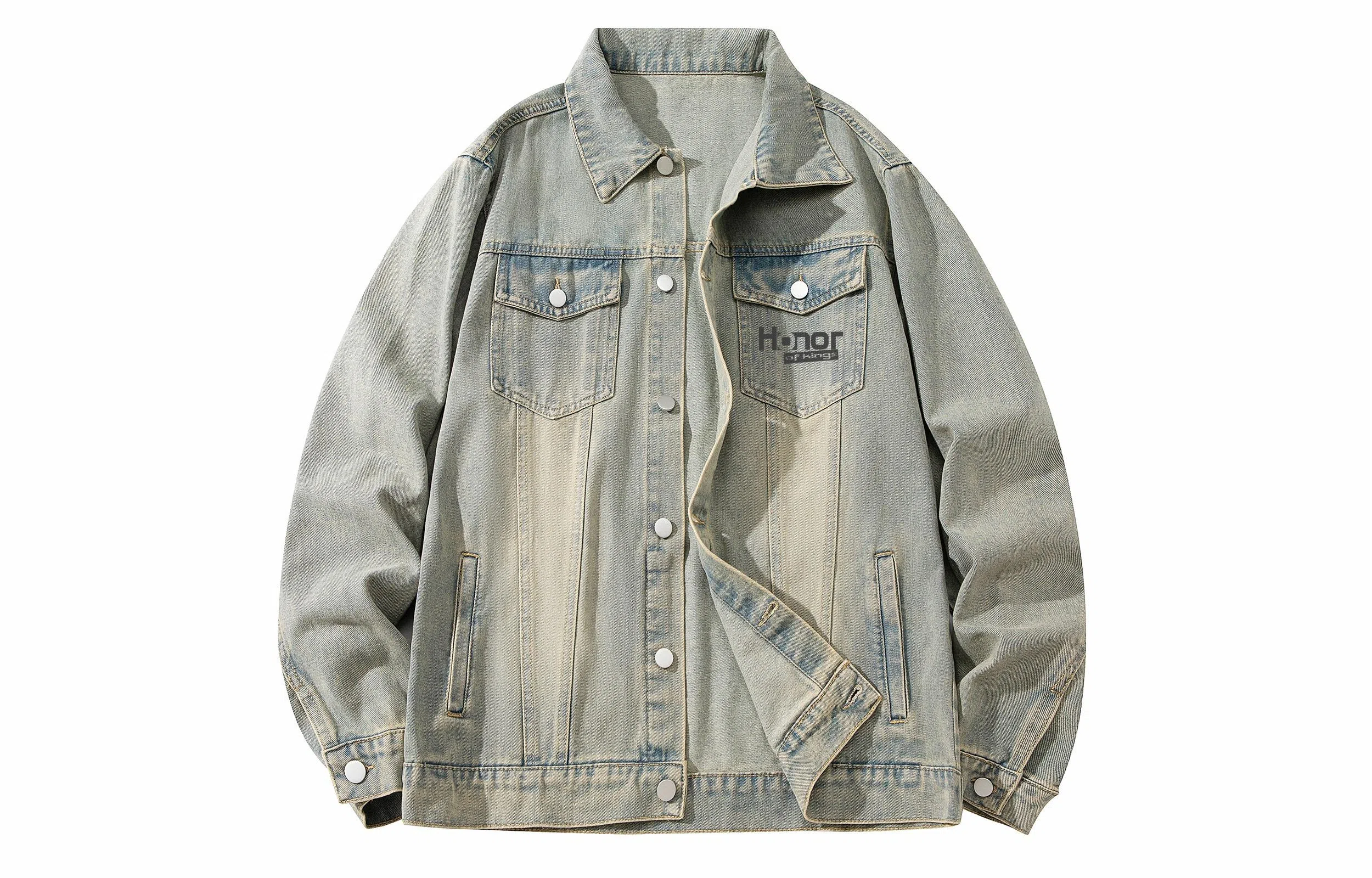 王者荣耀 美式复古宽松基础百搭牛仔外套 男女同款