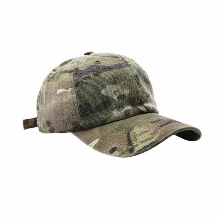 浪莎 日系迷彩野营时尚弯檐户外运动个性出行防晒遮阳百搭大头围显脸小 棉 鸭舌帽 男女同款情侣款