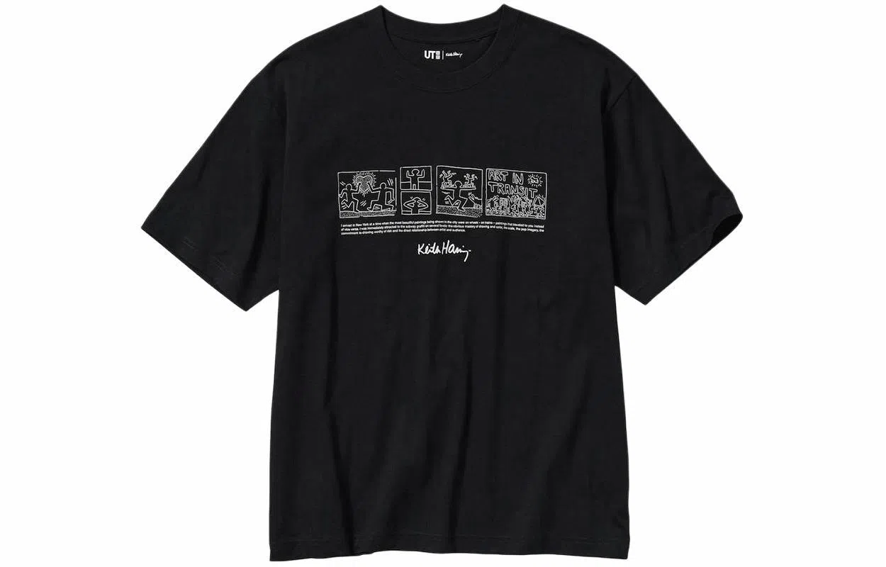UNIQLO Keith Haring Black Tee