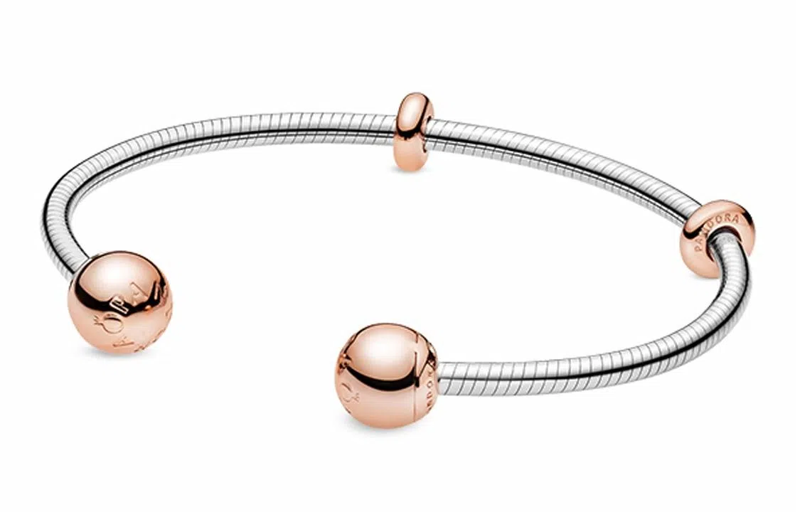 Pandora Moments Open Bangle Rose Gold