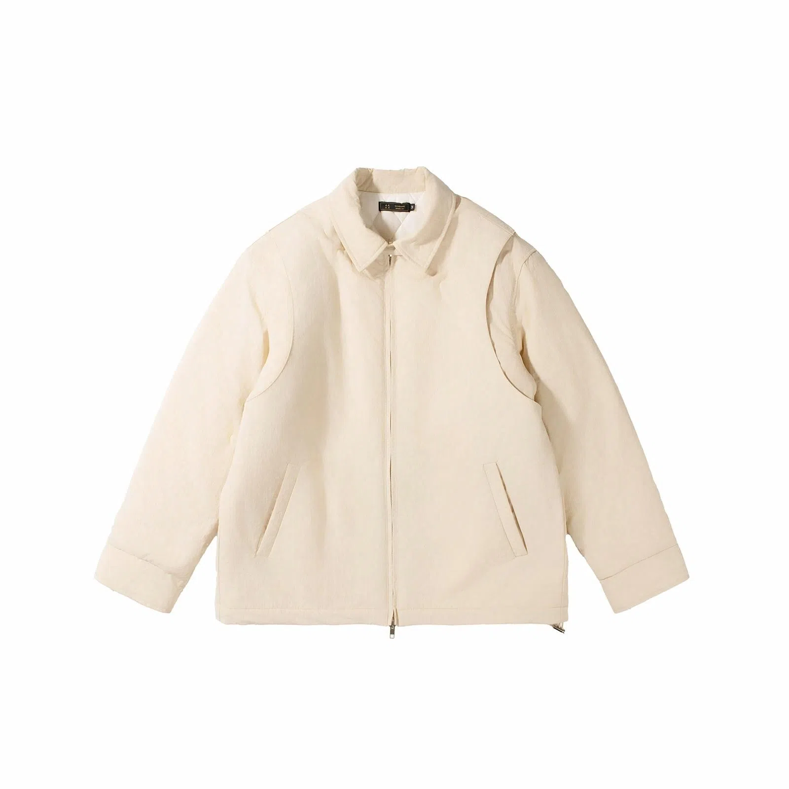 我是大卫 韩版棉衣夹克外套冬季宽松保暖情侣纯色时尚加厚立领防寒棉服 男女同款 黄杏色