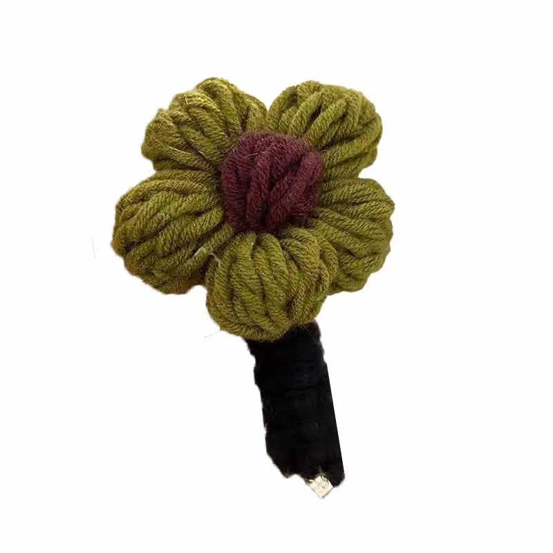 蒙妮 毛绒花朵电话线头饰 布料/毛线 发圈 男女同款情侣款