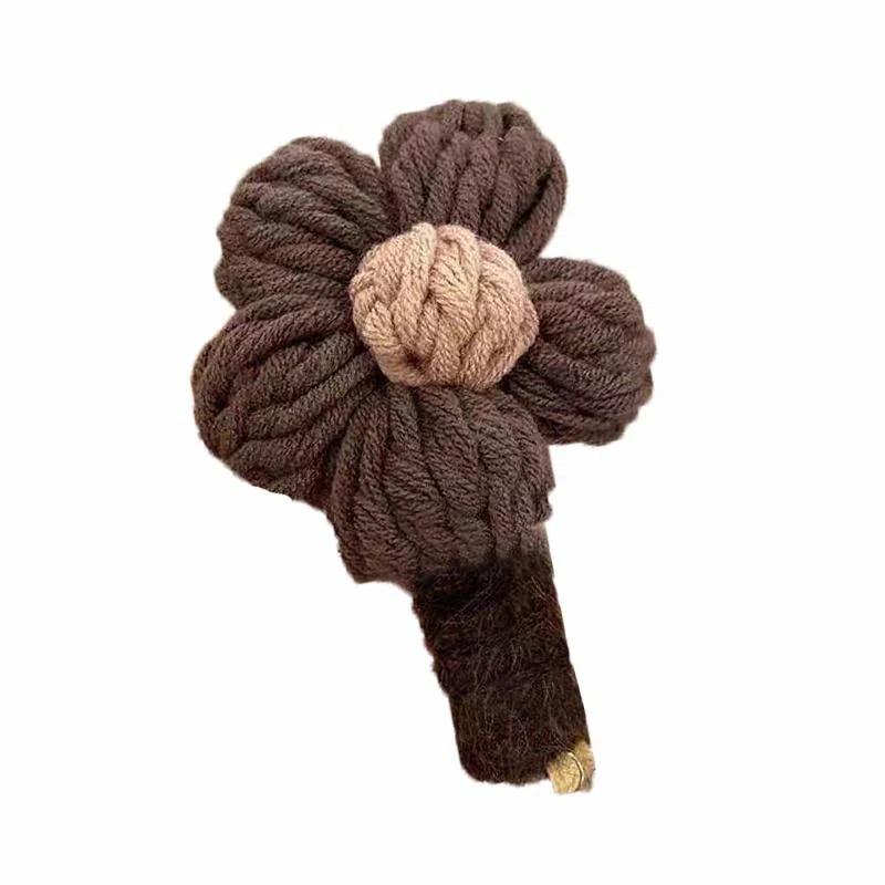 蒙妮 毛绒花朵电话线头饰 布料/毛线 发圈 男女同款情侣款
