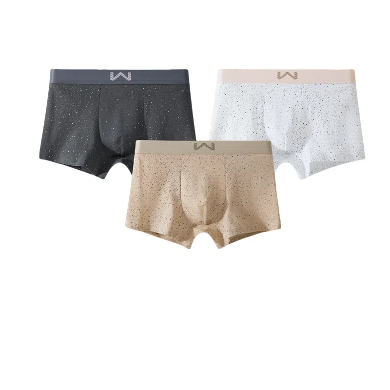 Qiaonitong Antibacterial Breathable Mid-Rise Boxer Briefs 3-Pack Men