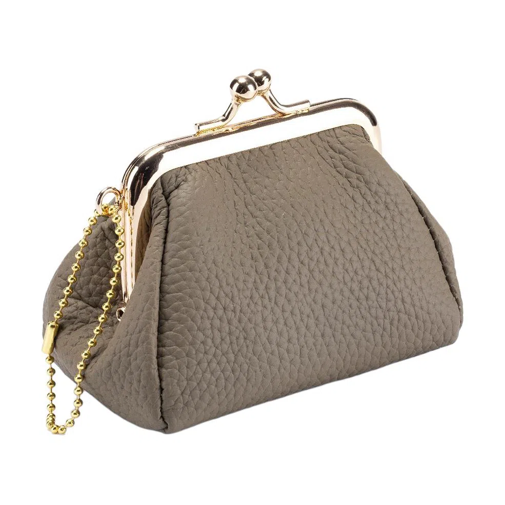 彤彤兔 创意迷你收纳口 头层牛皮 零钱包 女款 黑色/米白色/卡其色/土黄色/黄色/橙色