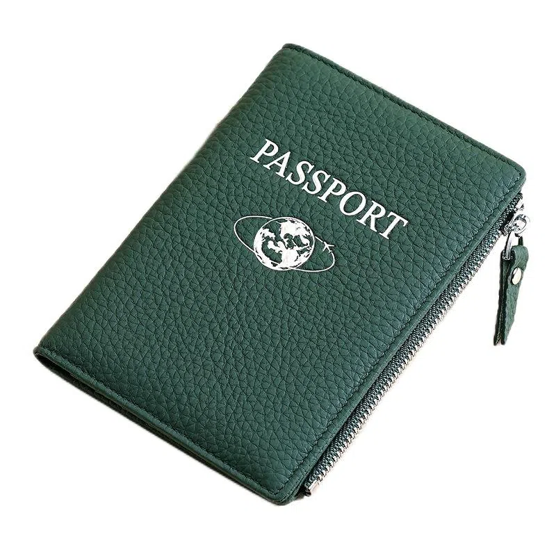 彤彤兔 多功能旅游机票夹 头层牛皮 护照包钱包卡包 男女同款情侣款 大象灰色\粉色\蓝色\绿色\红色\黑色