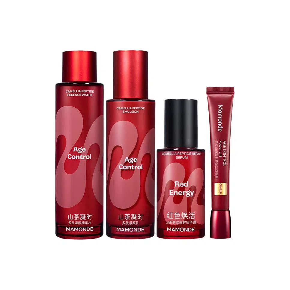 梦妆 山茶凝时多肽水乳精华眼霜护肤套装 保湿滋润 四件套