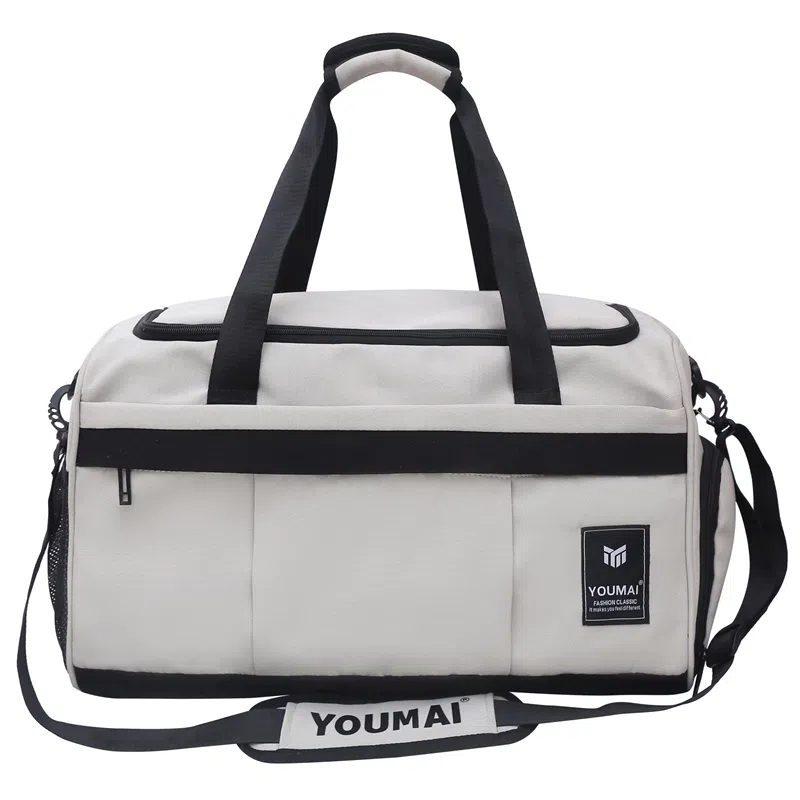 德力熊 干湿分离训练大容量短途旅行包 尼龙 健身包 男女同款情侣款 黑色/粉色/灰色/红色/黄色/蓝色/青绿色