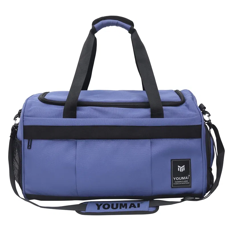 德力熊 干湿分离训练大容量短途旅行包 尼龙 健身包 男女同款情侣款 黑色/粉色/灰色/红色/黄色/蓝色/青绿色