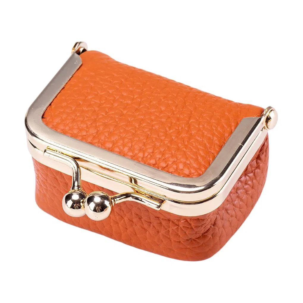 彤彤兔 真皮小巧 头层牛皮 零钱包 女款 黑色/酒红色/橙色/黄色/粉色/蓝色/绿色