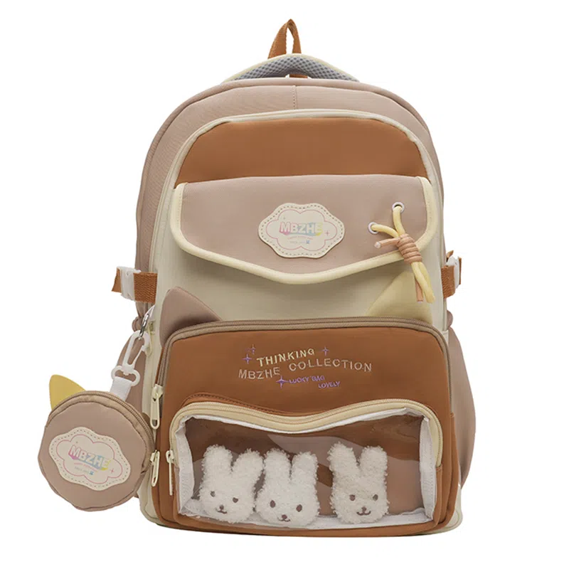 彤彤兔 书包可爱韩版风撞色大容 尼龙 双肩包 男女同款情侣款 多色