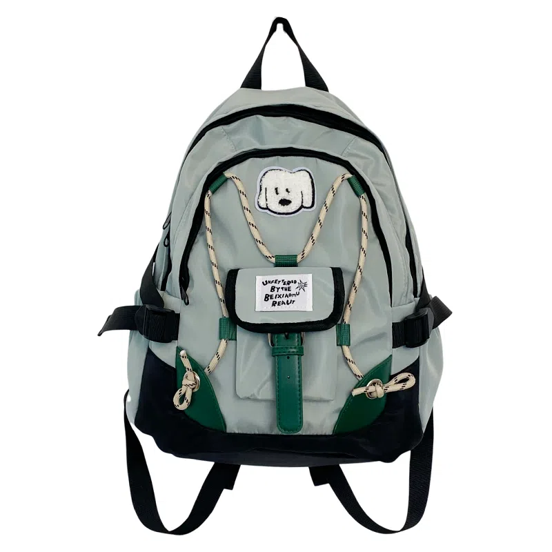 彤彤兔 高颜值小众设计 尼龙 双肩包 男女同款情侣款 绿色