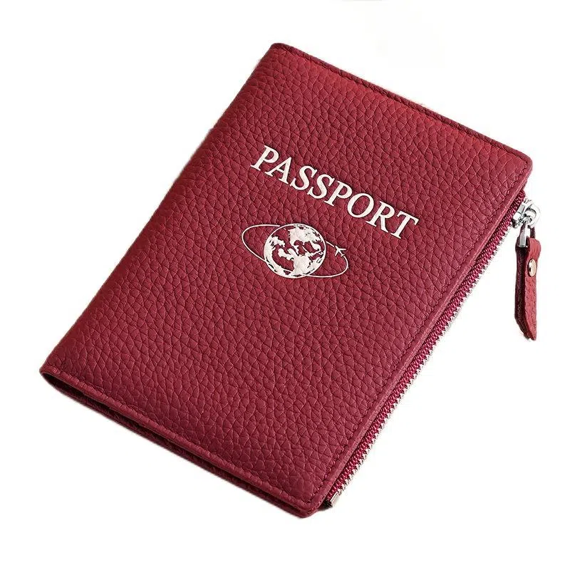 彤彤兔 多功能旅游机票夹 头层牛皮 护照包钱包卡包 男女同款情侣款 大象灰色\粉色\蓝色\绿色\红色\黑色