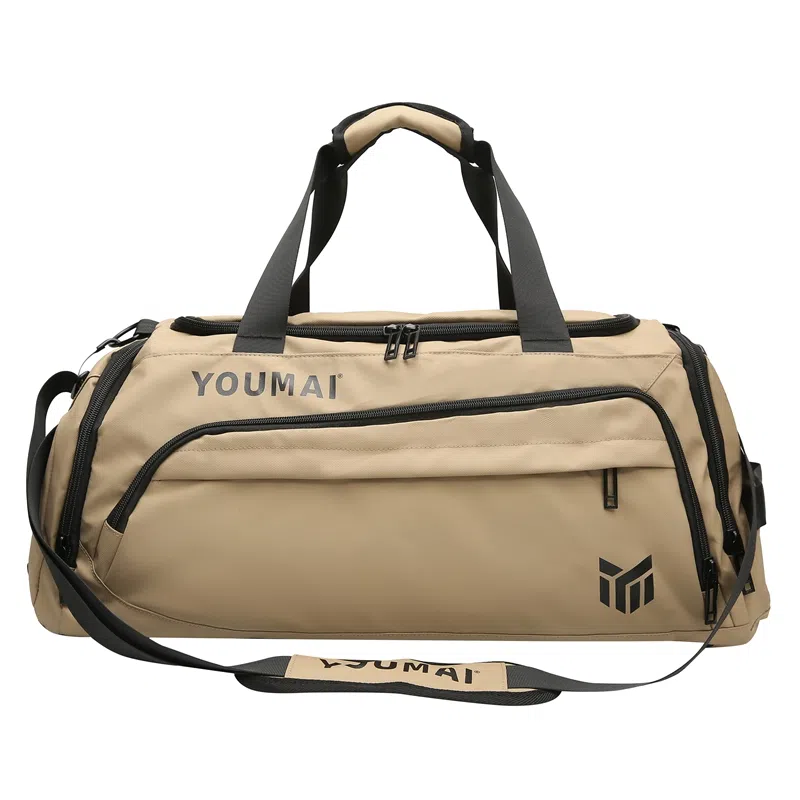 德力熊 休闲简约轻便 牛津布 健身包 男女同款情侣款 黑色桔色卡其色白色黄色军绿色湖蓝色灰色