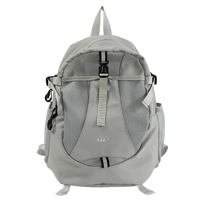 彤彤兔 韩版背包潮流 牛津布 双肩包 男女同款情侣款 灰色/黑色