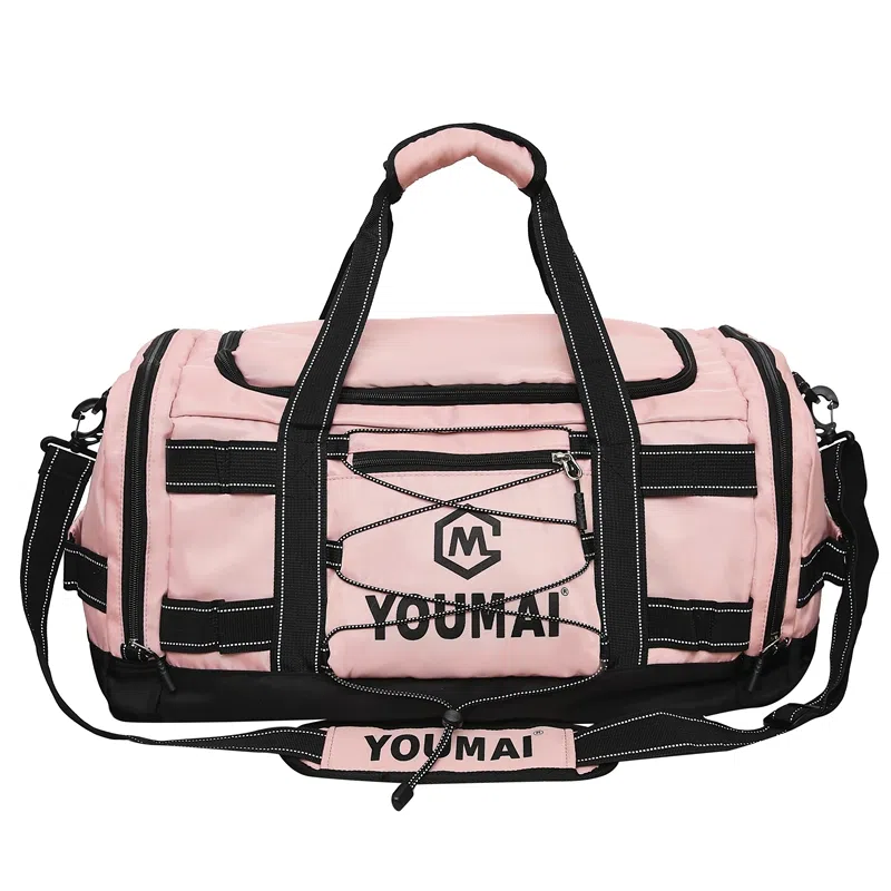 德力熊 短途斜挎包大容量 尼龙布 健身包 男女同款情侣款 黑色\粉色\卡其色\蓝色\黄色\白色\青绿色